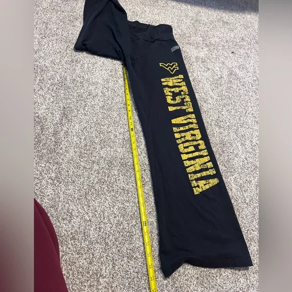 Soffe West Virginia Mountaineers Sweatpants Women’s Large WVU Black Lounge Pants - Picture 6 of 12